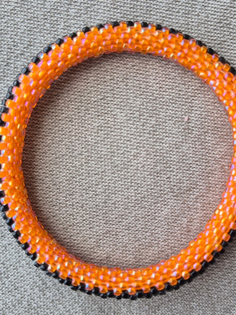 Sparkling Orange Beaded Bracelet